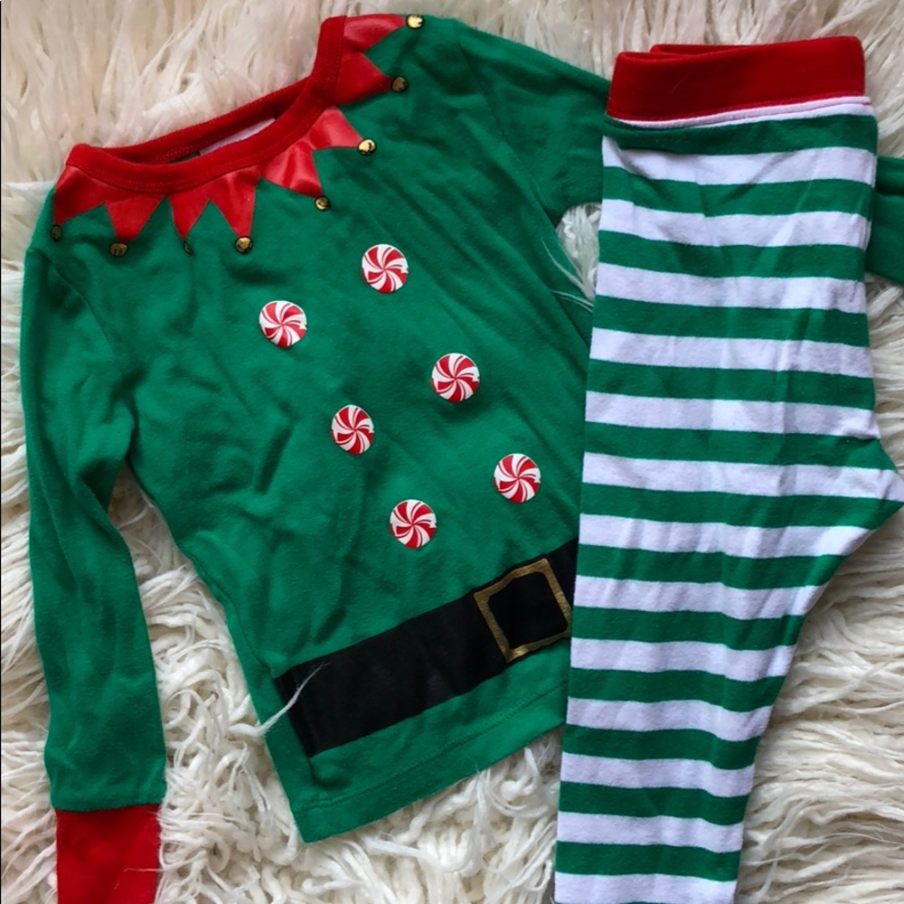 Toddler Unisex Elf Christmas Pajamas 2T